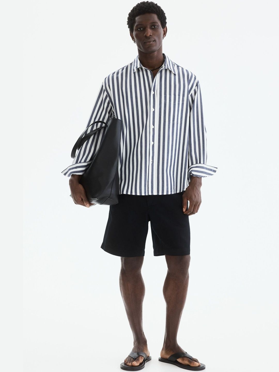 H&M Relaxed Fit Linen-Blend Shorts-picture-10