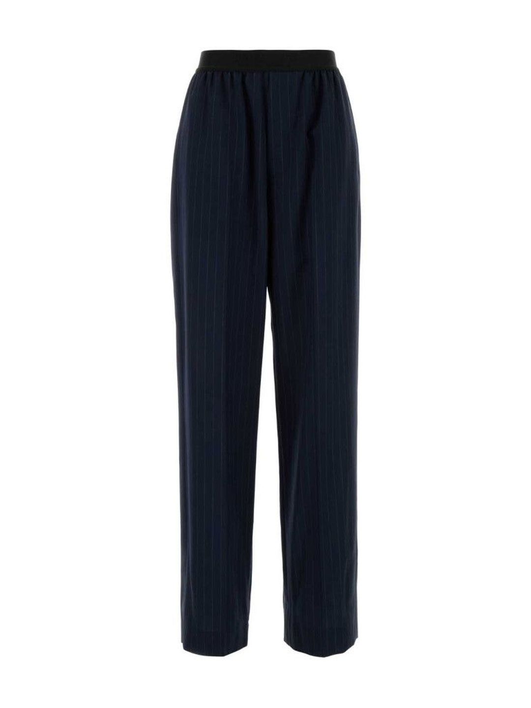 Balenciaga Navy Blue Embroidered Wool Pant-picture-26