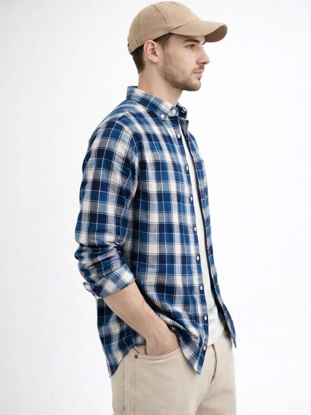 XKIND Men Standard Gingham Checks Checked Casual Shirt-picture-46