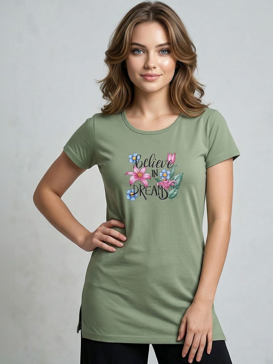 VERO AMORE Printed Round Neck Lounge T-Shirt-picture-20