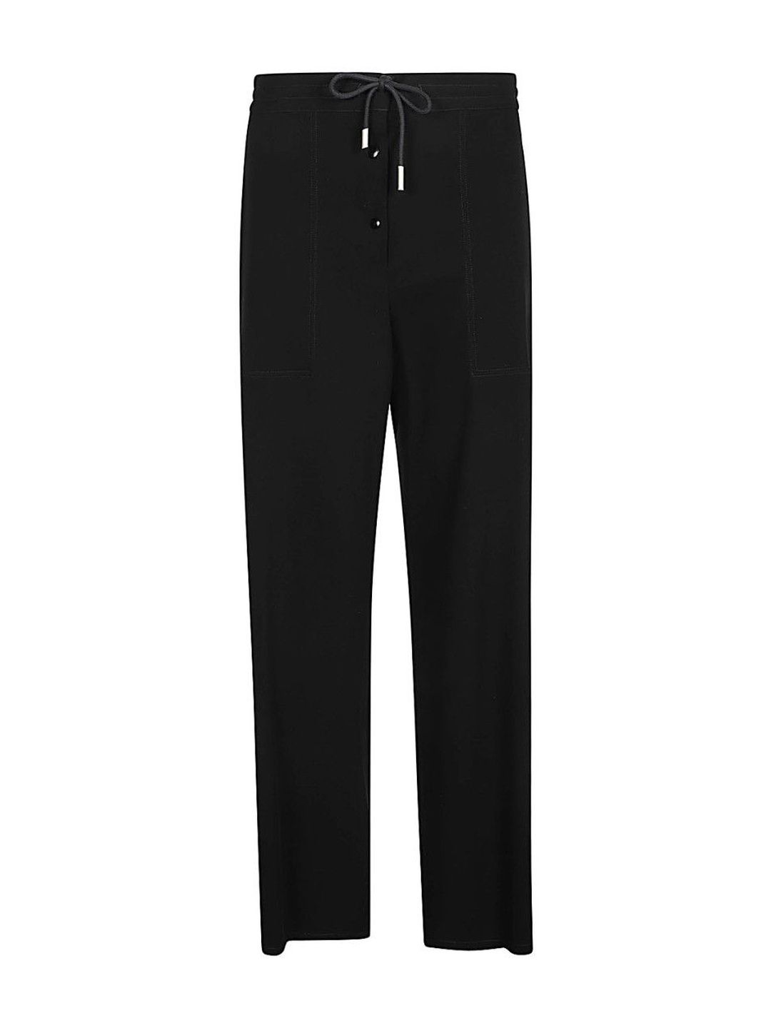 The Row Black Drawstring Wool Trousers-picture-29
