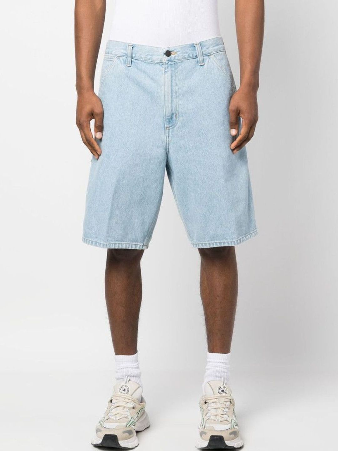 Carhartt WIP Light Blue Relaxed Fit Denim Shorts-picture-47