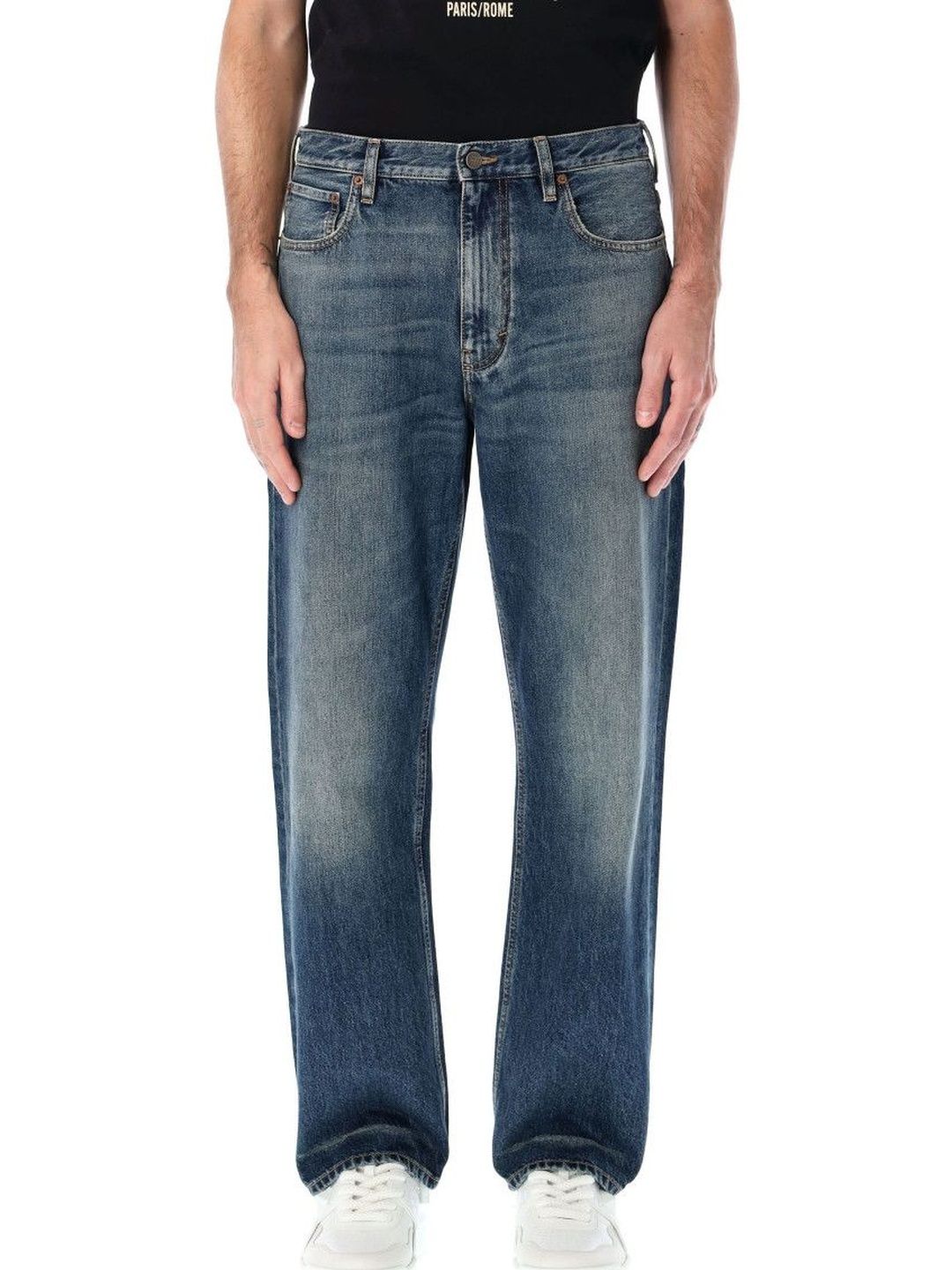 Valentino Blue Wide Straight Leg Jeans-picture-49