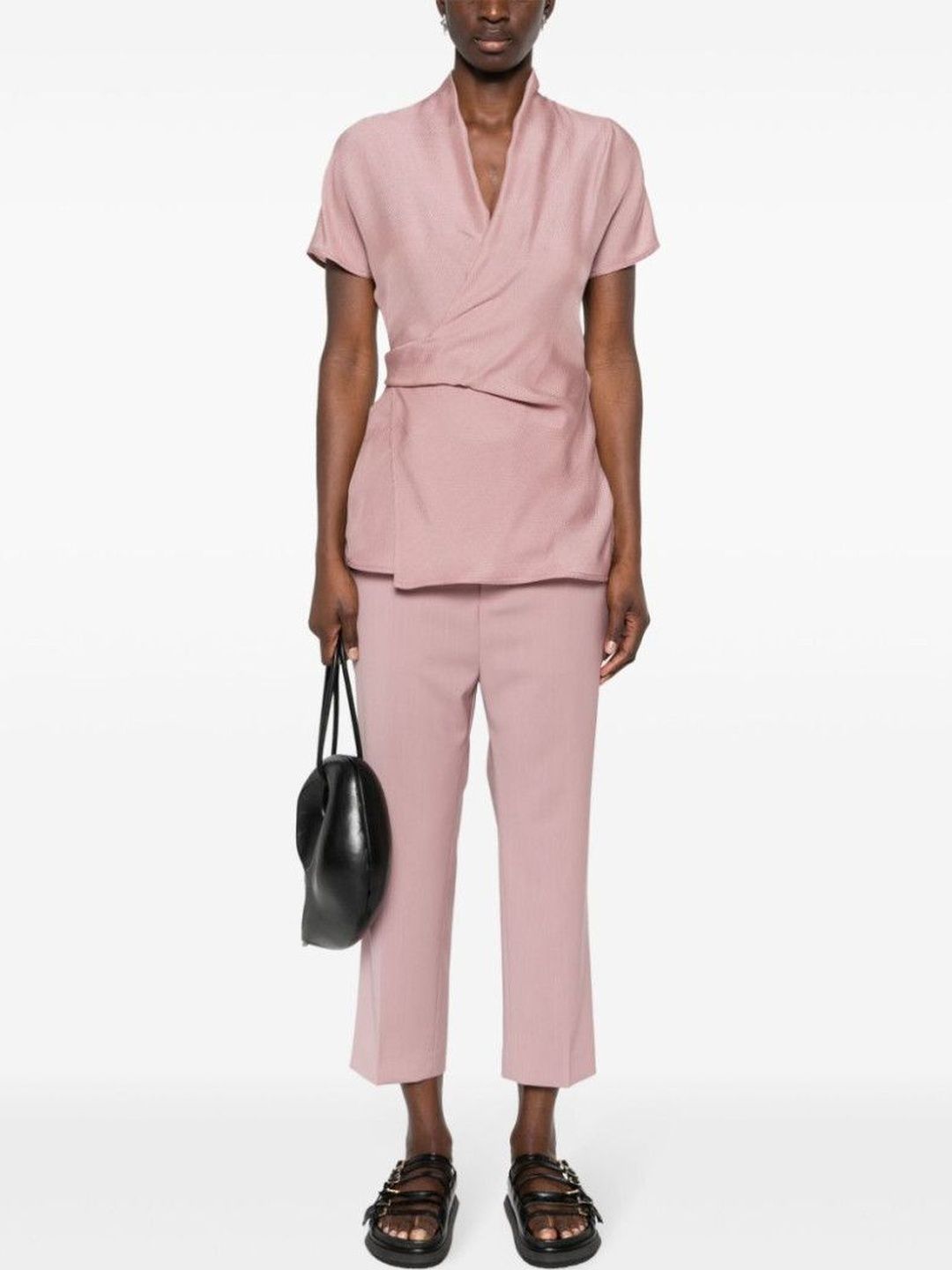 Rick Owens Light Pink Pressed-Creased Wool Trousers-picture-10