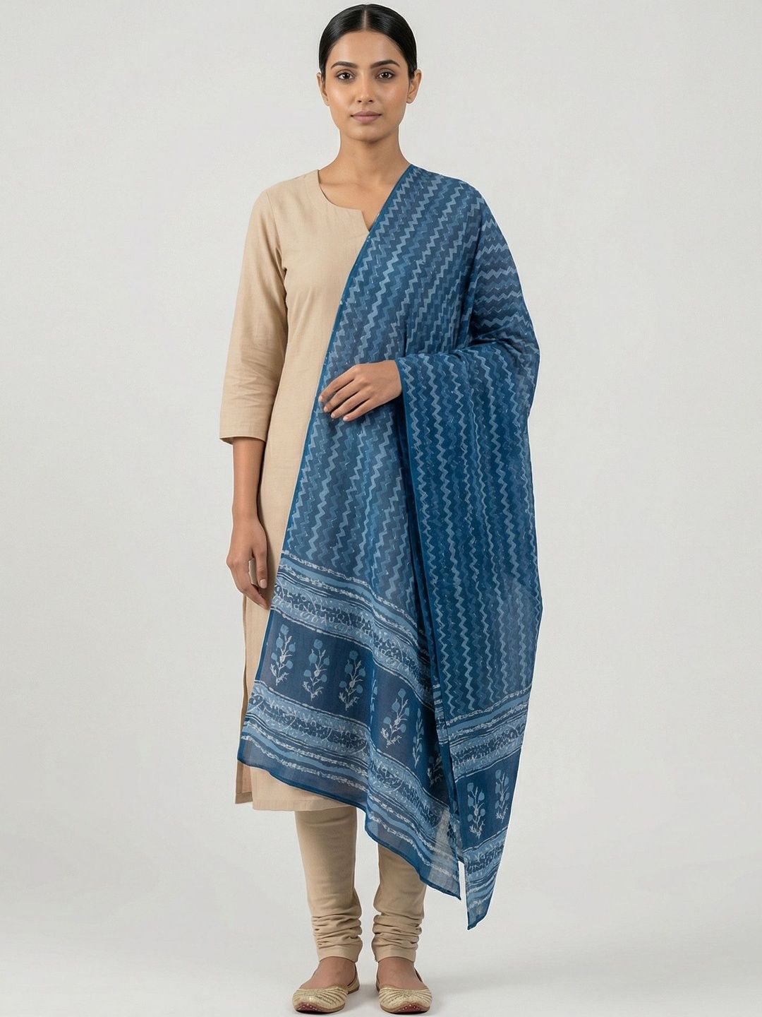 AKSHADEEP Ethnic Motifs Printed Dupatta-picture-23
