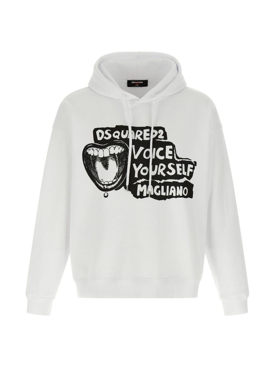 Dsquared2 White Long Sleeves Printed Hoodie-picture-43