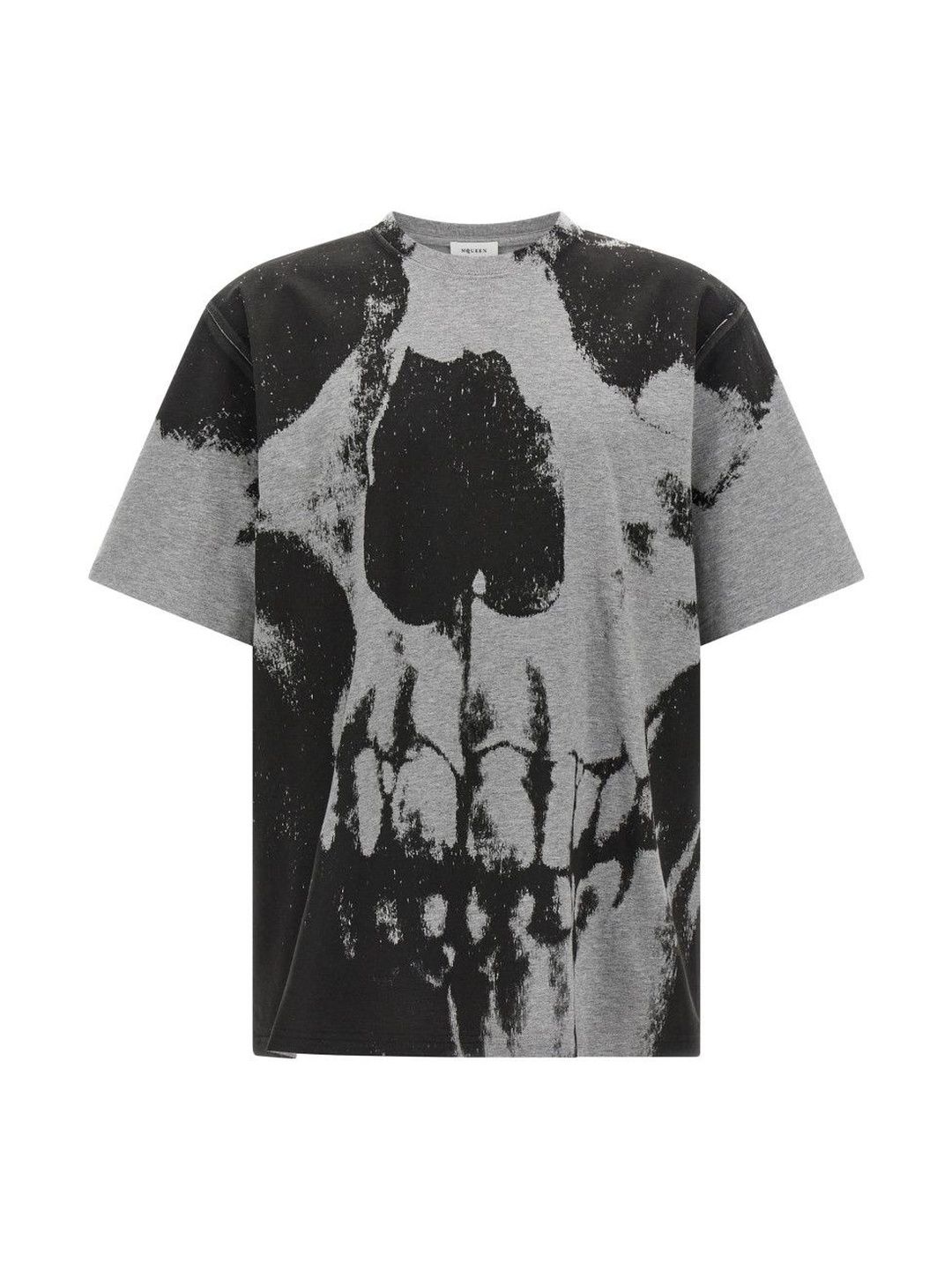 alexander mcqueen Grey Skull Print Cotton T-shirt-picture-15