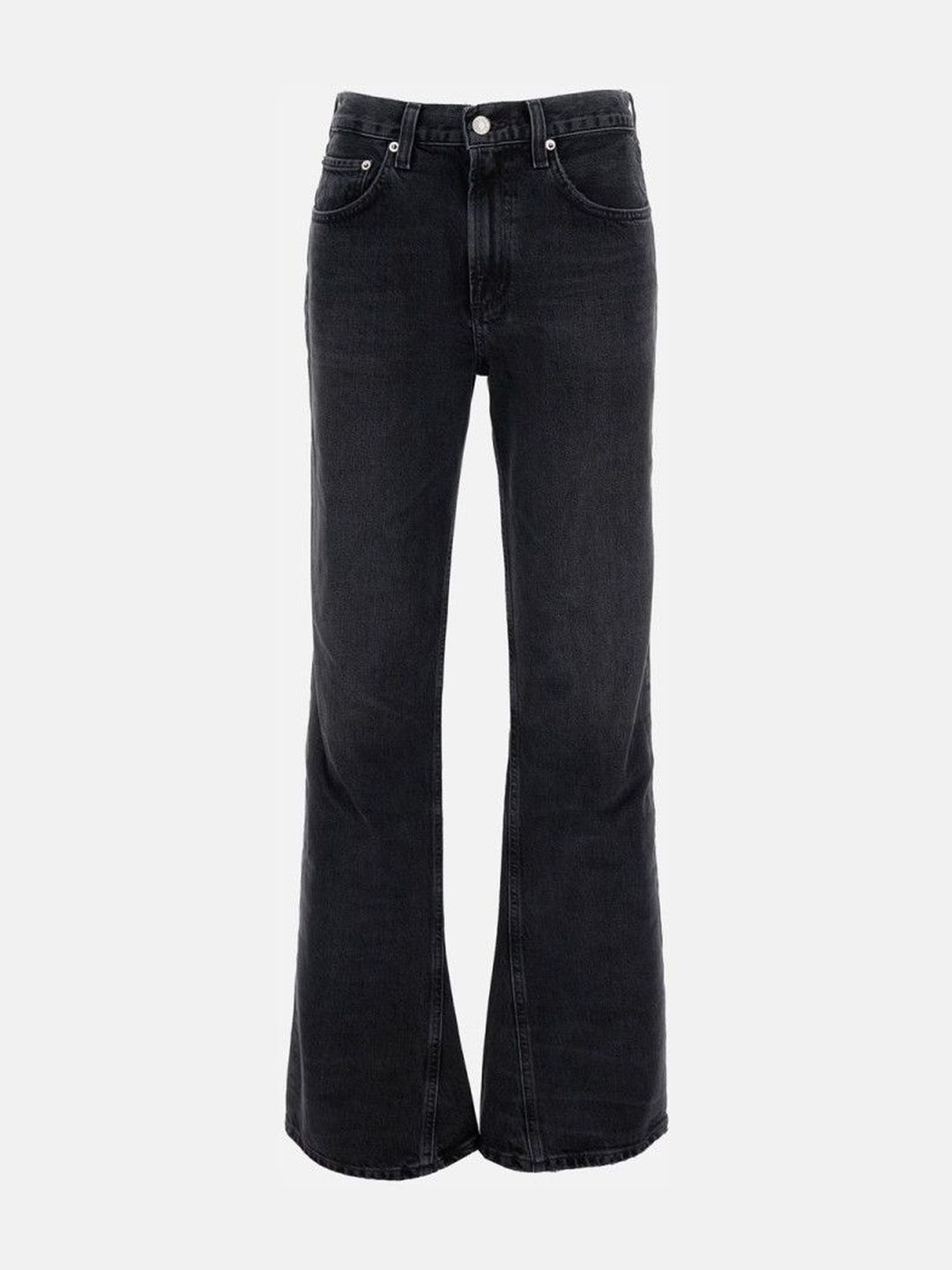 AGOLDE Black Wide Leg Jeans-picture-39