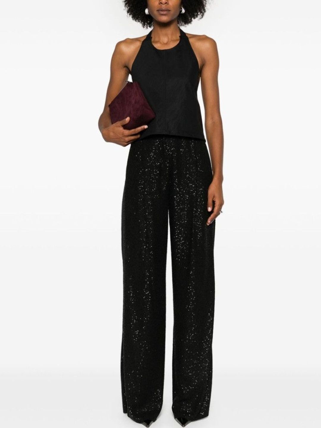 Max Mara Black Wool Blend Trousers-picture-26