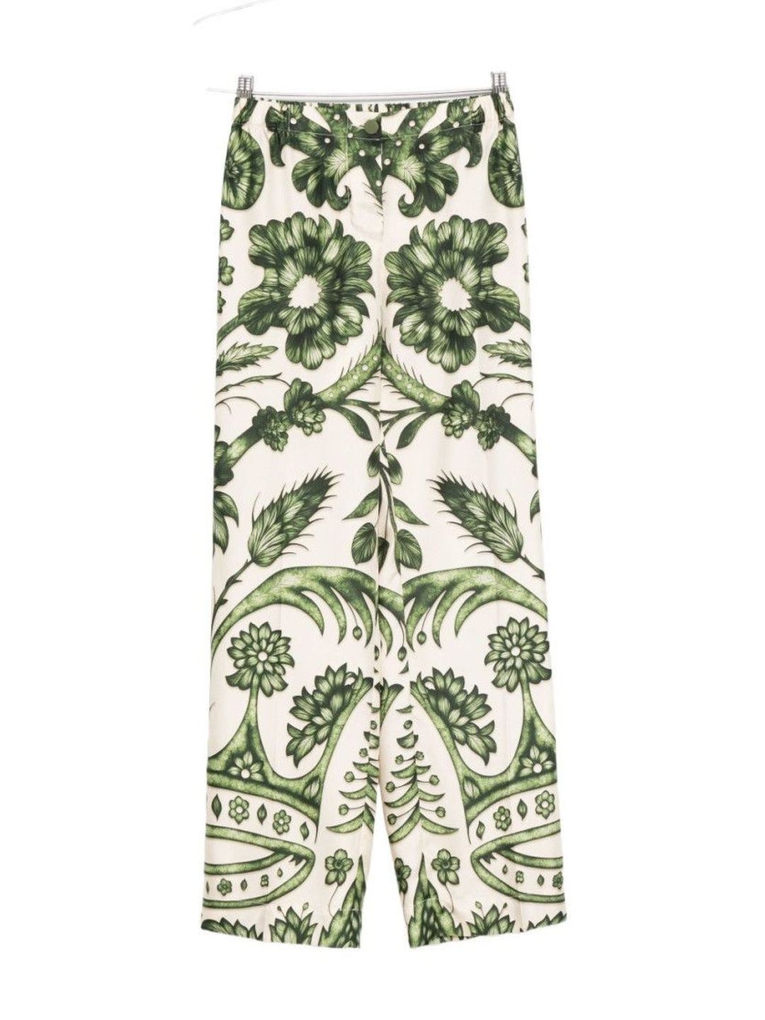 F.R.S For Restless Sleepers Green Printed Silk Trousers-picture-27