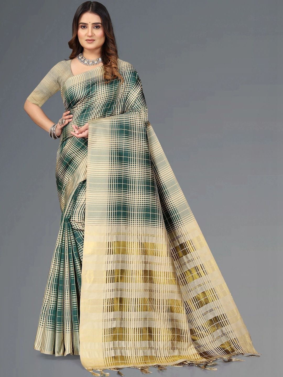 SHAIBO SAREE Woven Design Silk Cotton Saree-picture-32