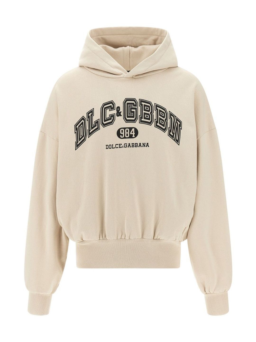 Dolce & Gabbana Beige Logo Print Hoodie-picture-30
