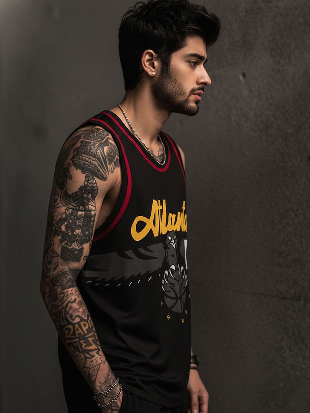 Force Printed Round Neck Cotton Gym Vest Innerwear Vests-picture-17