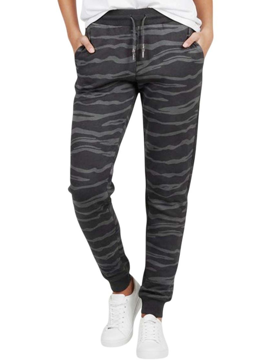 Cavalli Class Black Lined Sporty Logo Trousers-picture-53