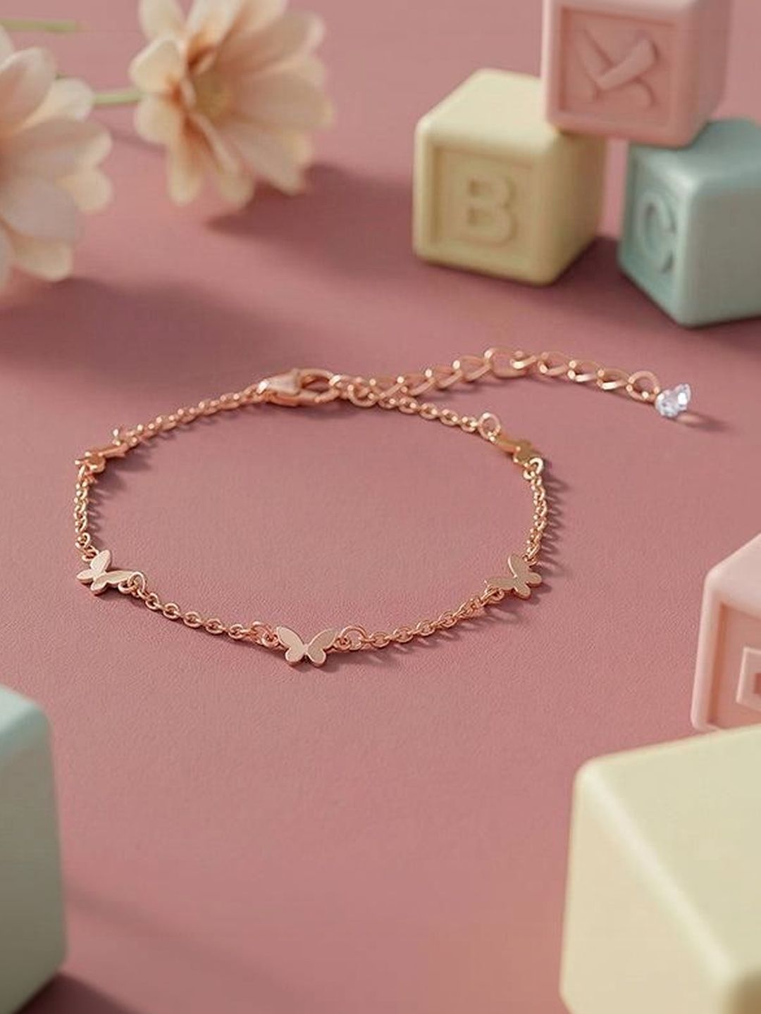 GIVA Rose Gold-Plated Anklet-picture-26