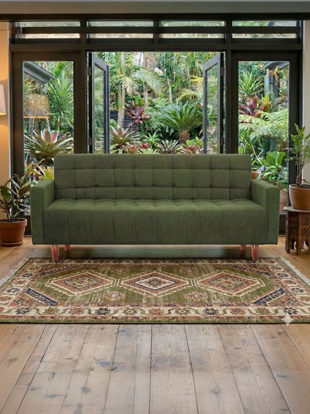 Solis Primus Comfort for all Green 3-Seater Sofa Cum Bed With Headrest-picture-14