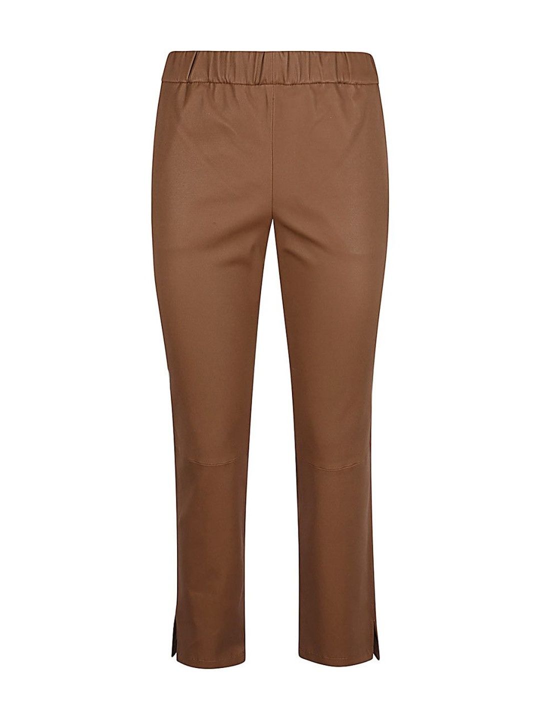 Enes Brown Leather Trousers-picture-14