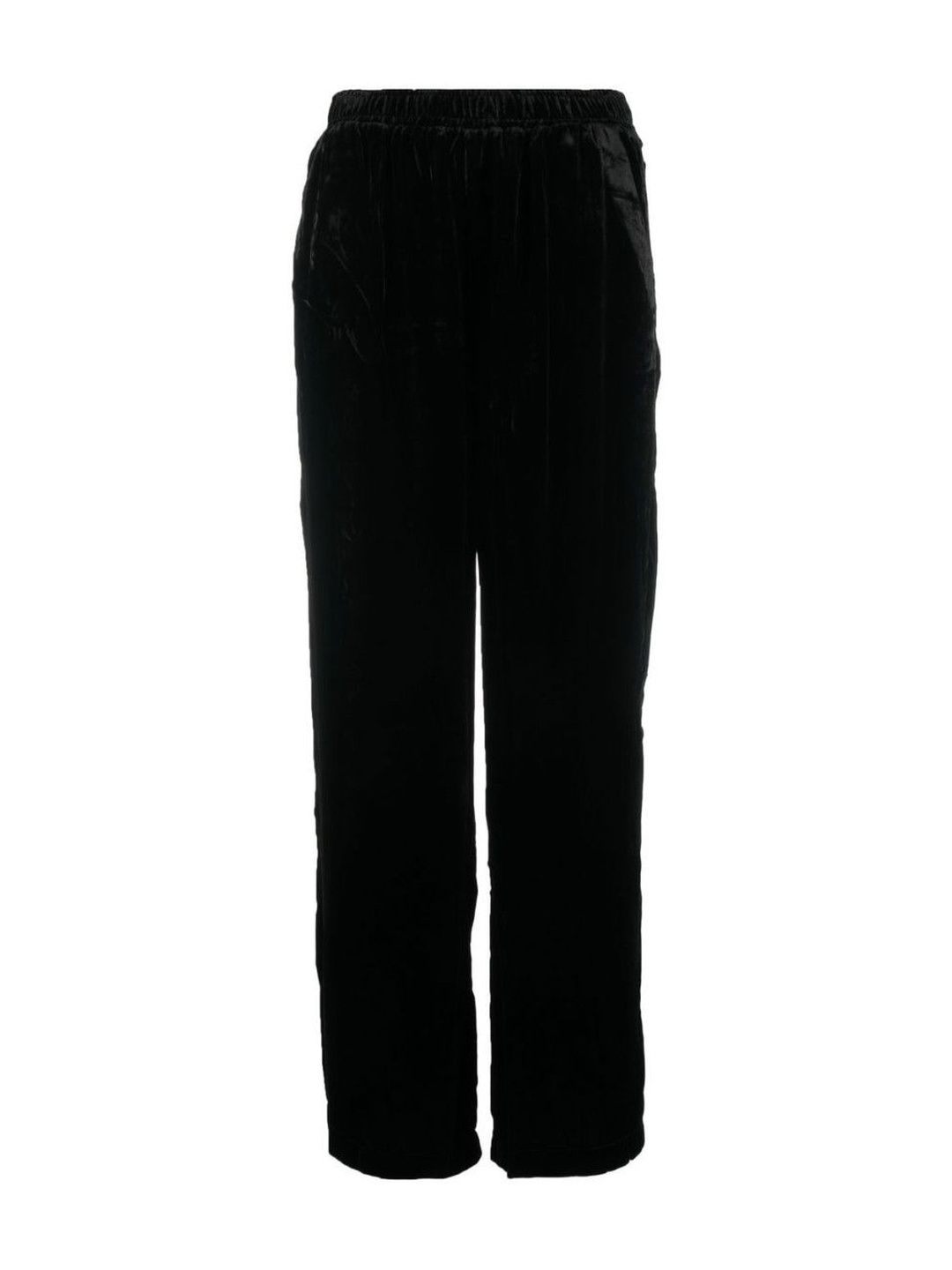 Gold Hawk Black Velvet Wide-Leg Trousers-picture-54