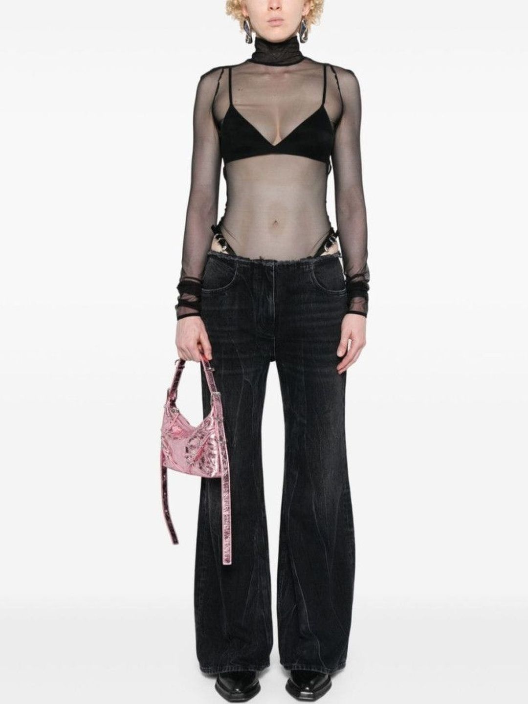 Givenchy Black Wide-Leg Denim Cotton Jeans-image-39
