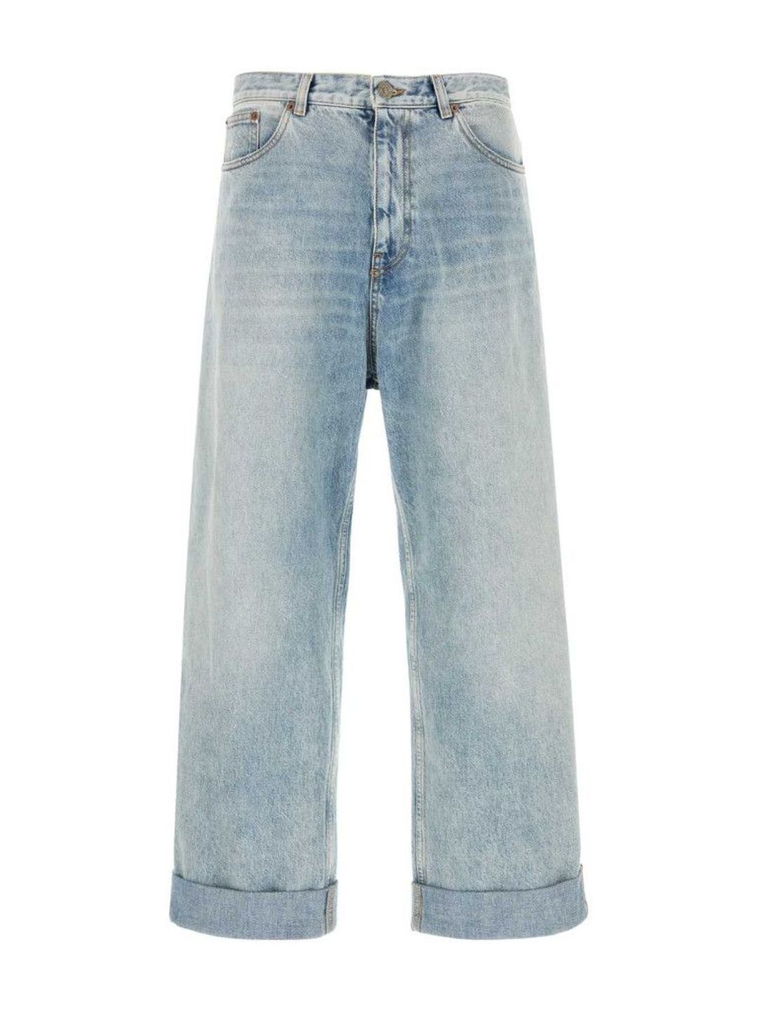 Valentino Denim Blue Loose Fit Jeans-picture-33