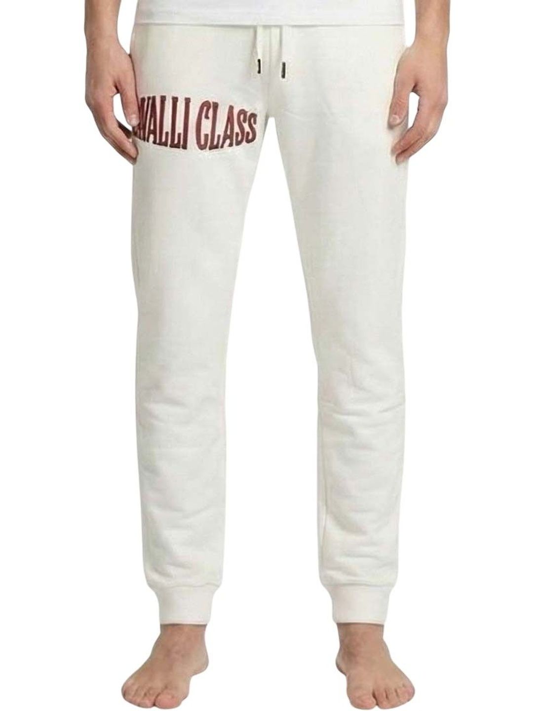 Cavalli Class White Embroidered Logo Trouser-picture-28