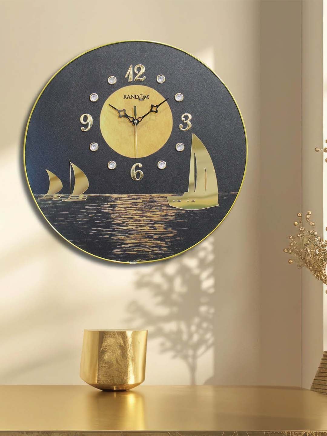 RANDOM Multicoloured & Black Printed Contemporary Wall Clock-picture-13