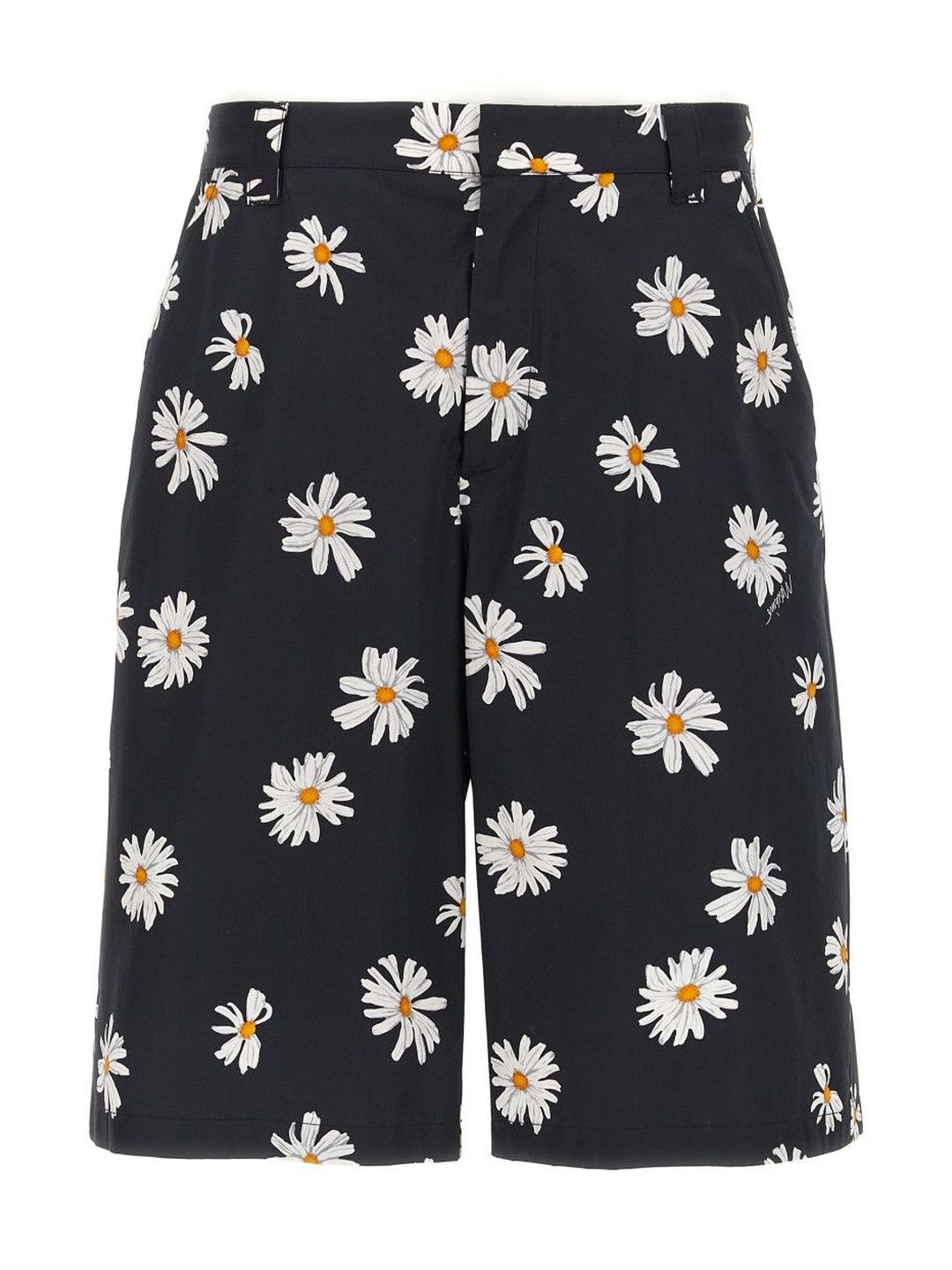 MOSCHINO Black Margherite Print Bermuda Shorts-picture-21