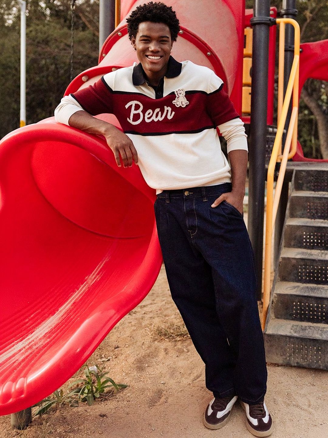 THE BEAR HOUSE Men Colorblocked Relaxed Fit Polo T-Shirt-image-18