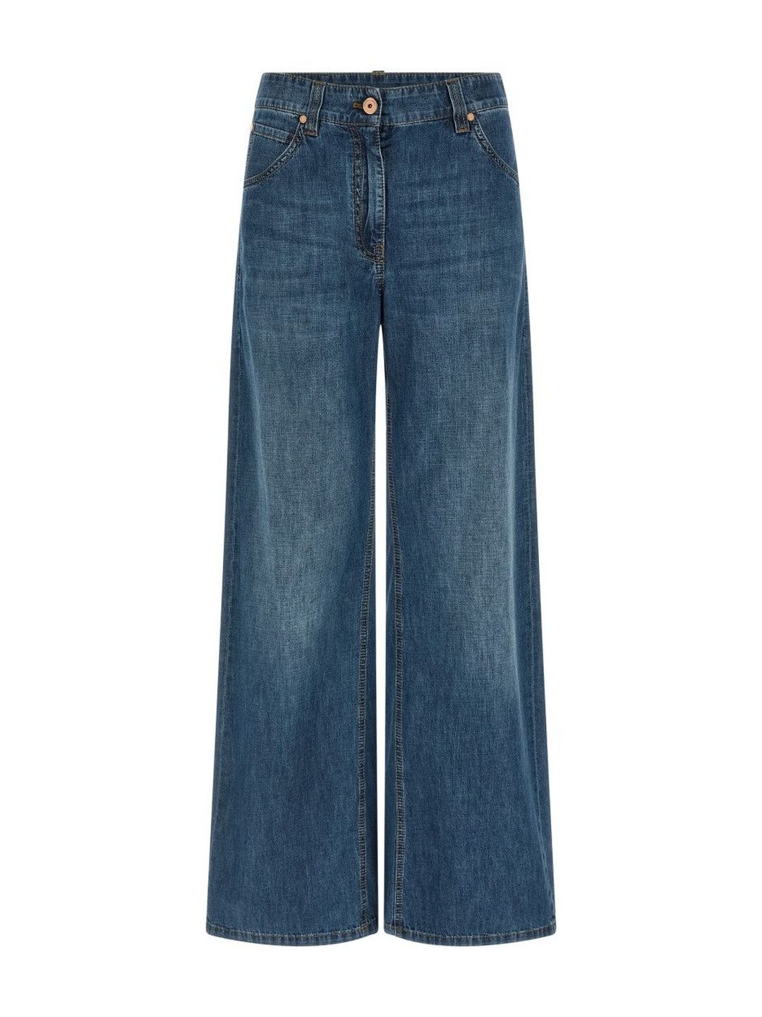 Brunello Cucinelli Blue Wide Leg Jeans-picture-11