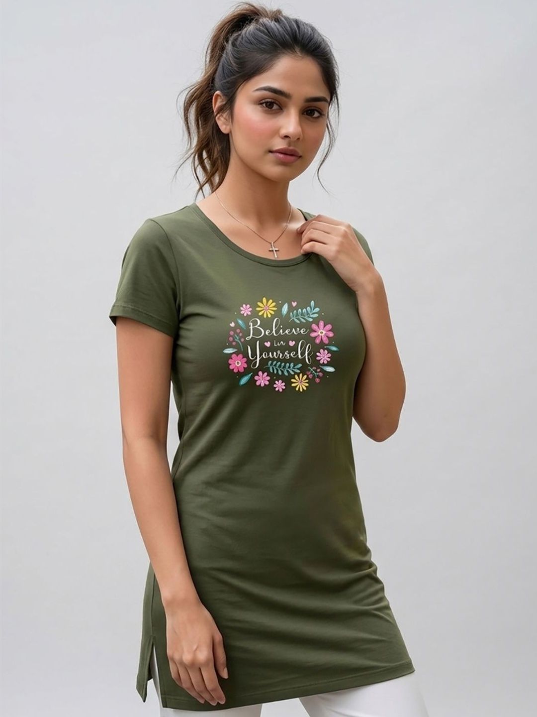 VERO AMORE Printed Round Neck Lounge T-Shirt-picture-21