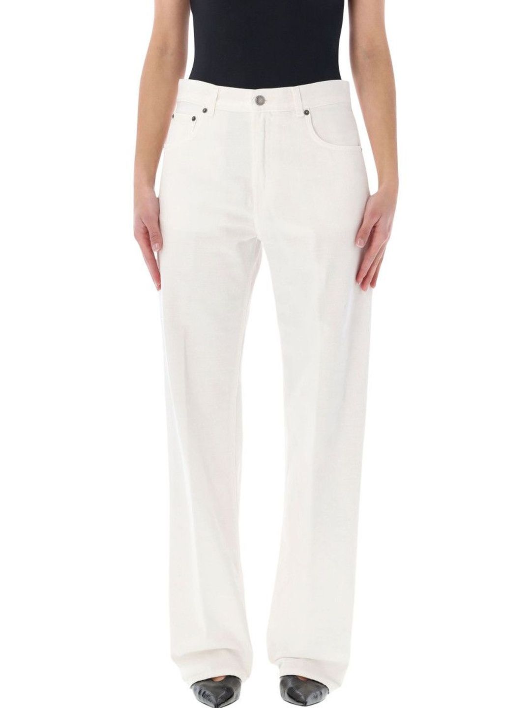 Haikure White Straight-Leg Jeans-picture-26