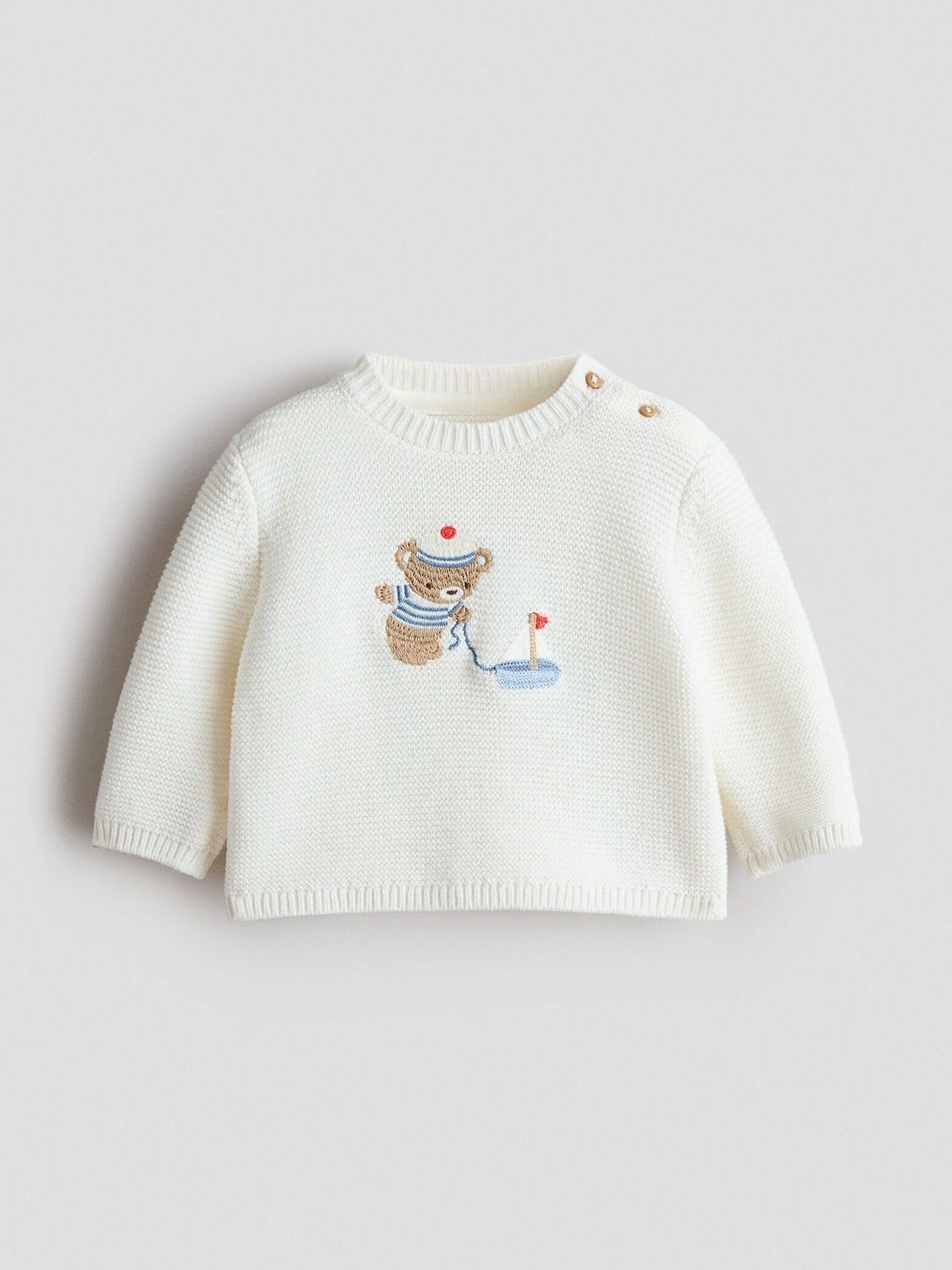 H&M Embroidery-detail Cotton Jumper-picture-21