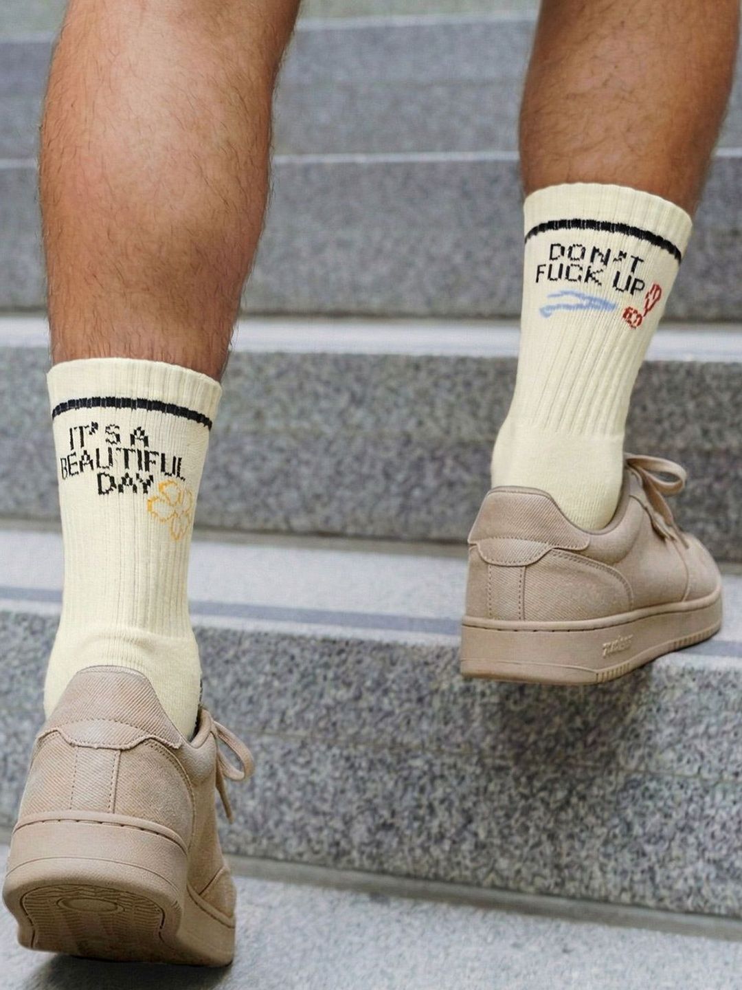 The Souled Store Unisex Cotton Blend Patterned Above Ankle Socks-picture-28