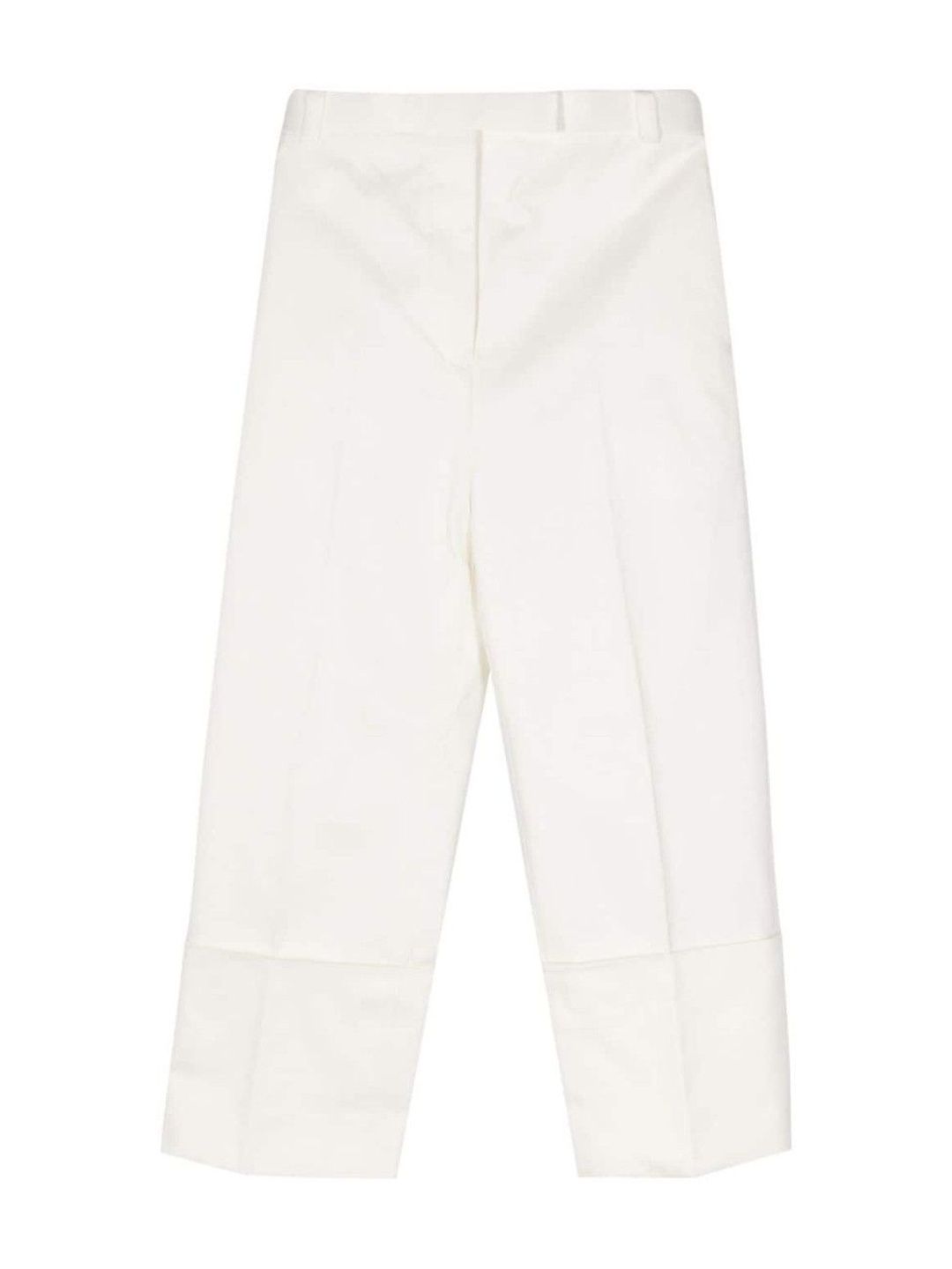 Thom Browne Off White Pressed-Crease Tapered Trousers-picture-27