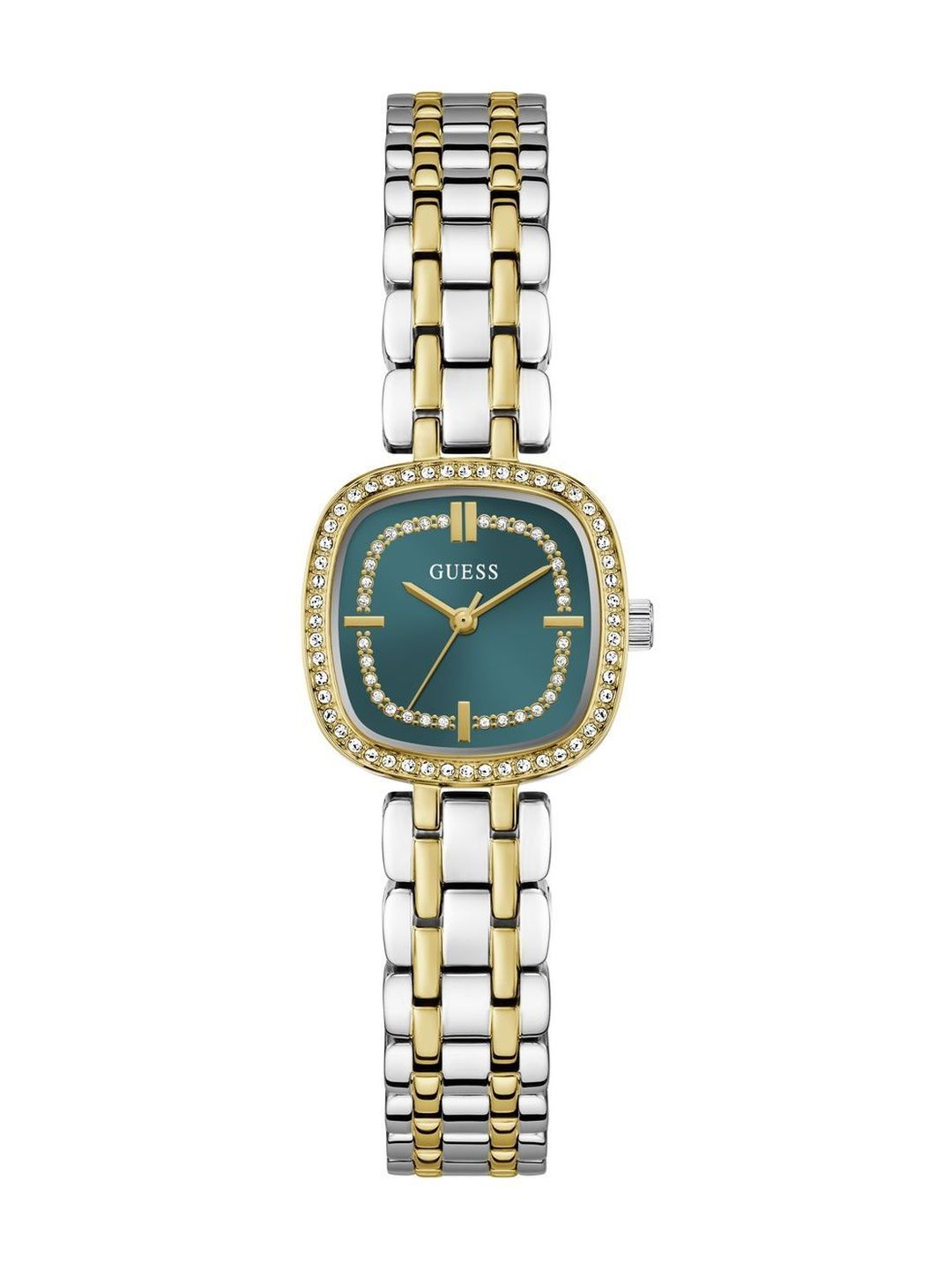 GUESS Women Embellished Dial & Stainless Steel Bracelet Style Straps Analogue Watch GW1018L6-picture-33