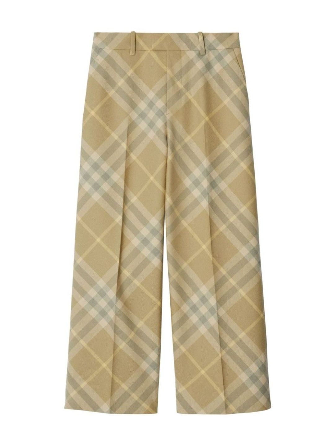 Burberry Beige Check-Print Tailored Trousers-image-42
