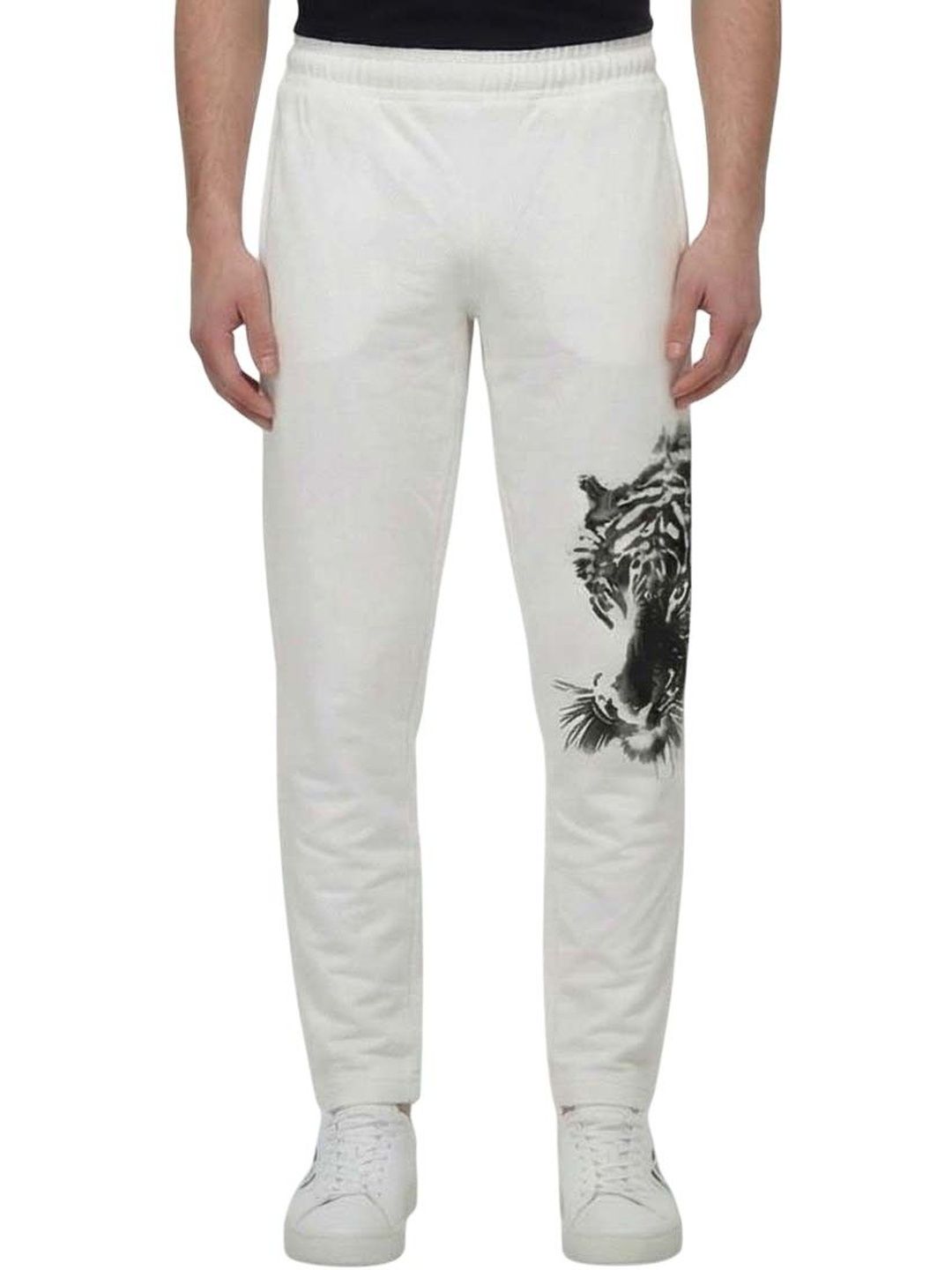 Cavalli Class White Logo Print Joggers-picture-21