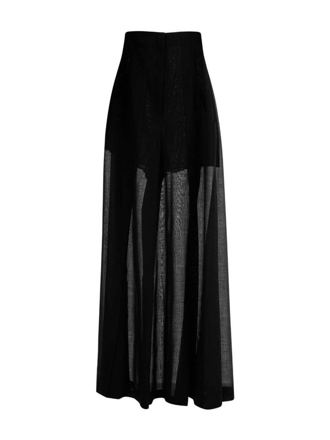 Alberta Ferretti Black Voile Slits Pants-picture-15