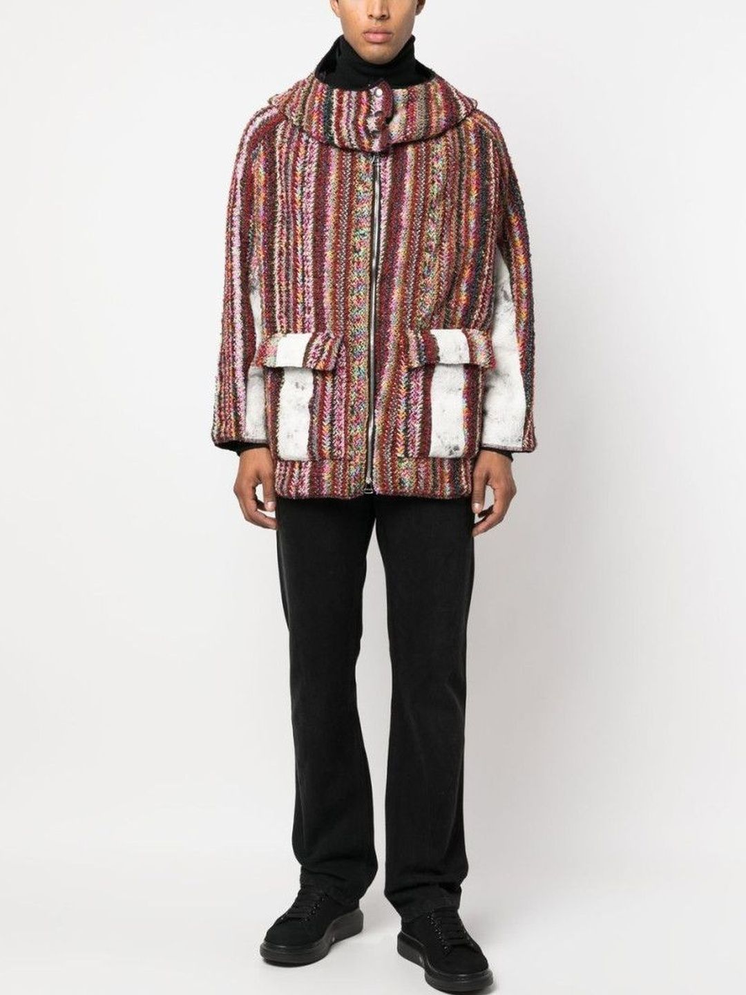 Vitelli Multicolor Knitted Hooded Cardigan-picture-52
