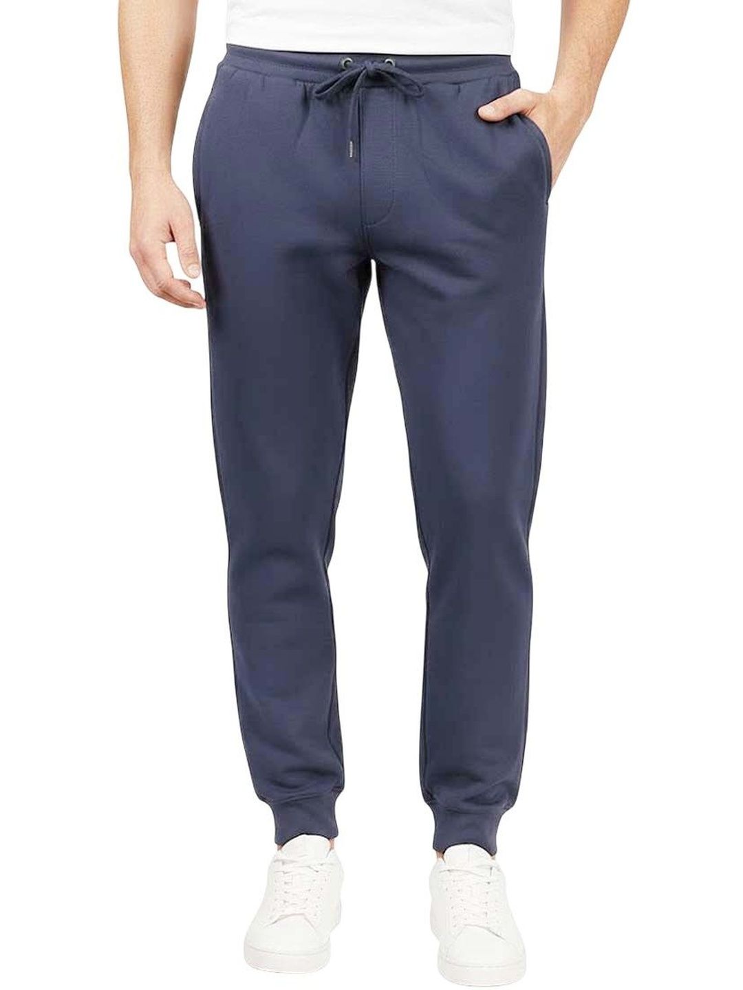 Cavalli Class Navy Blue Embroidered Logo Joggers-image-30