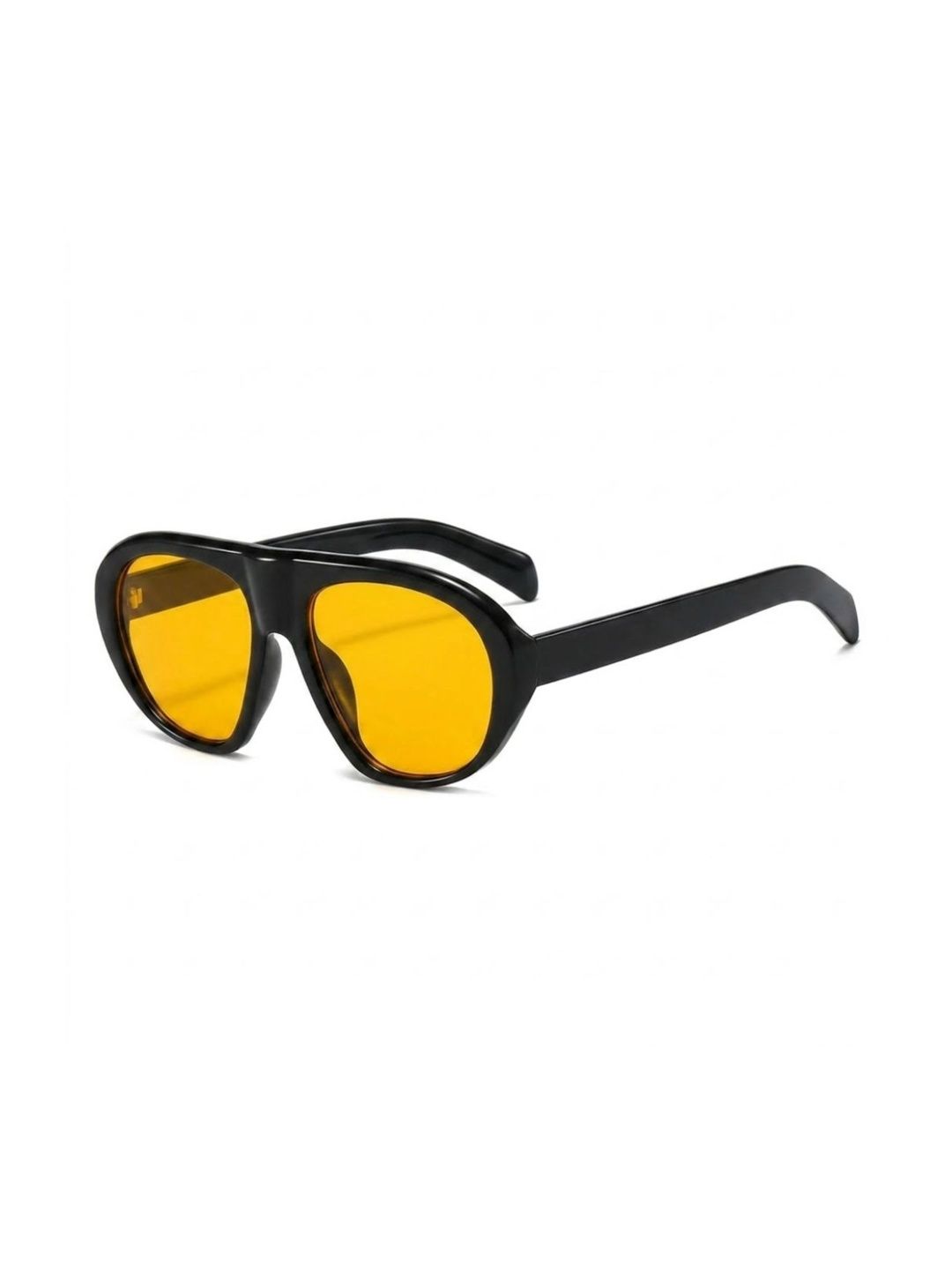 4Flaunt Unisex Yellow Lens & Black Aviator Sunglasses with-picture-28