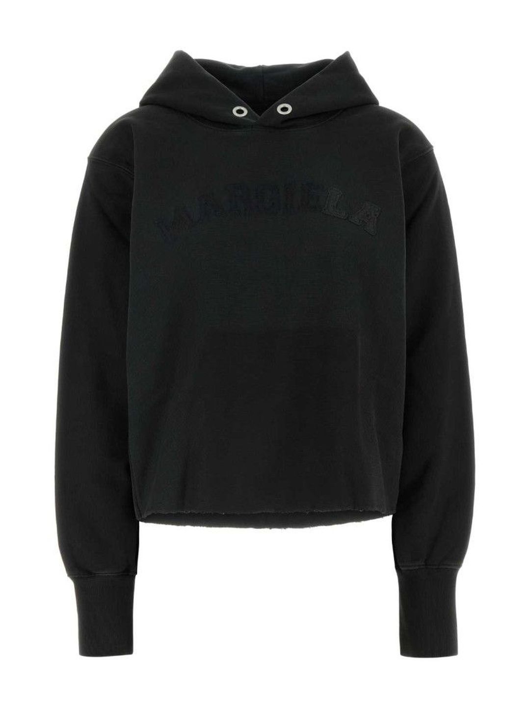 Maison Margiela Black Logo Embroidered Hoodie-picture-17