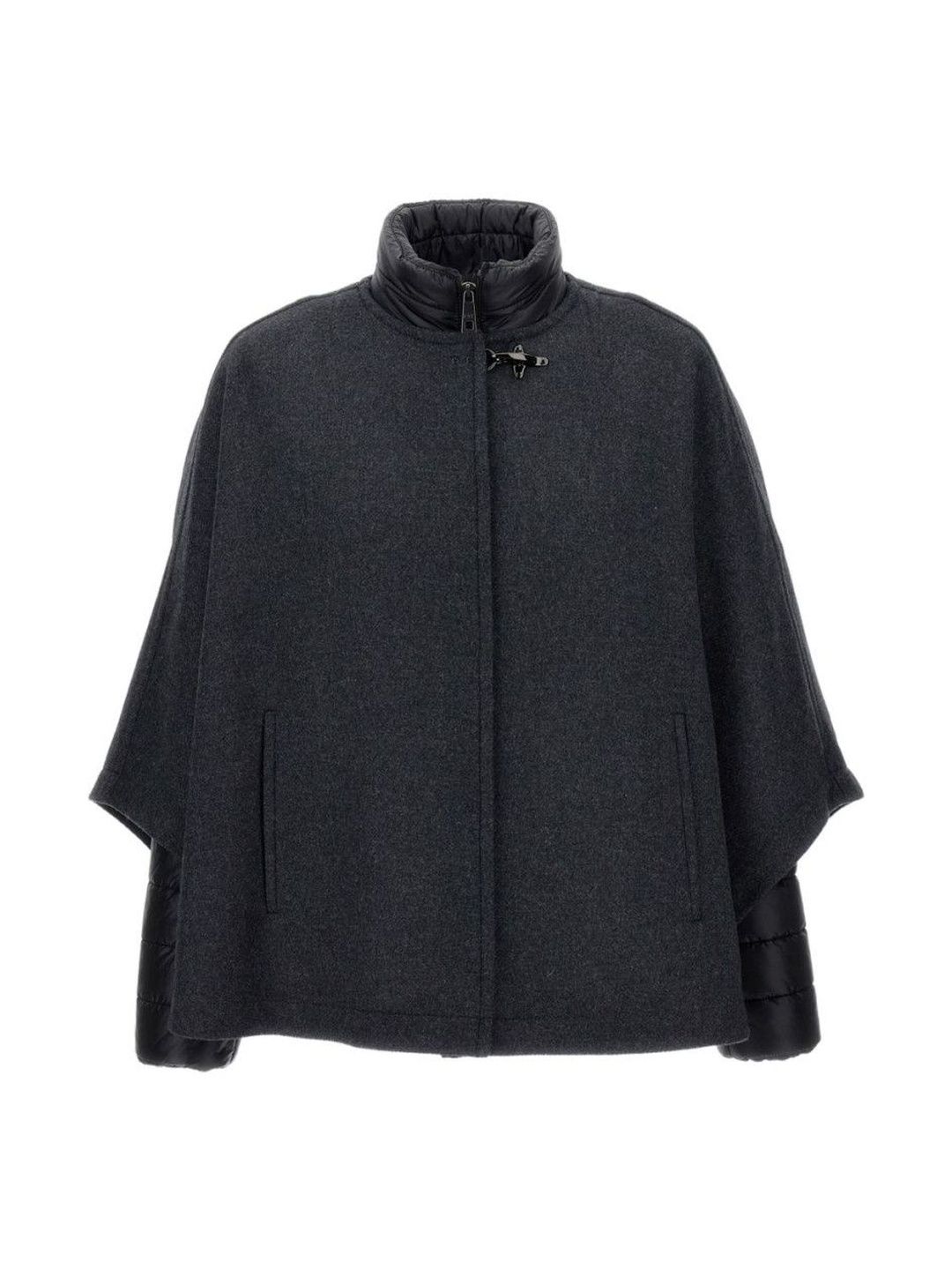 Fay Black High-Neck Cape-picture-40