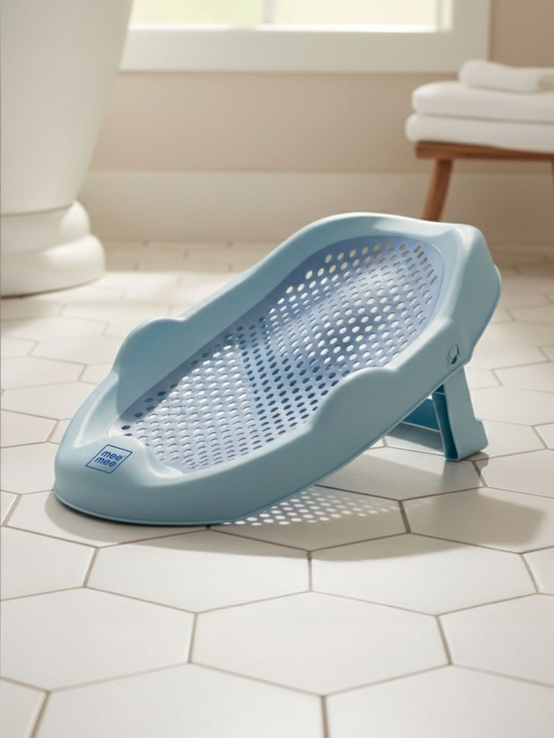 MeeMee Blue Mini Spa Baby Bath Chair With Spine Support Gel-picture-36