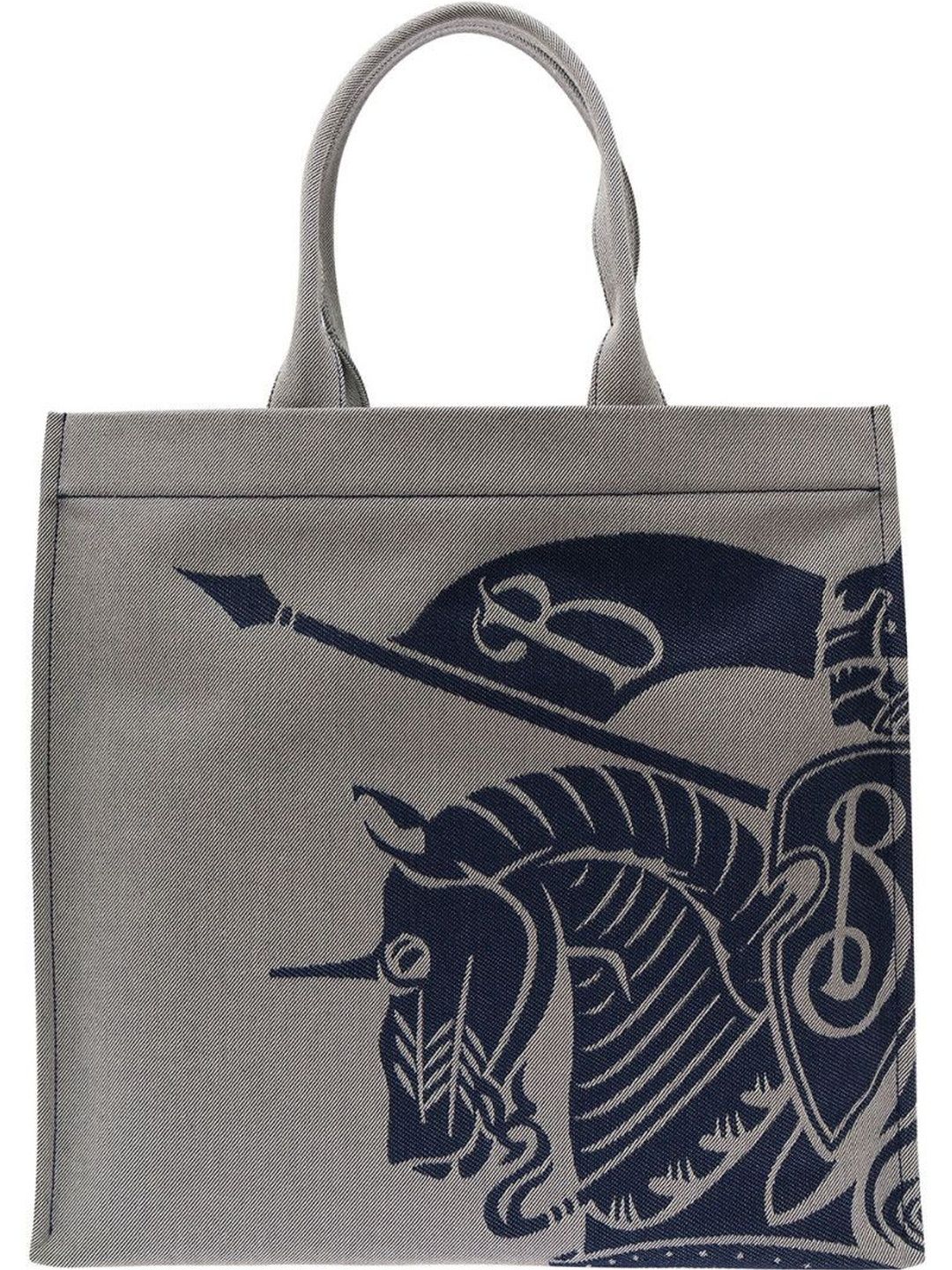 burberry Grey Equestrian Knight Tote Bag-picture-20