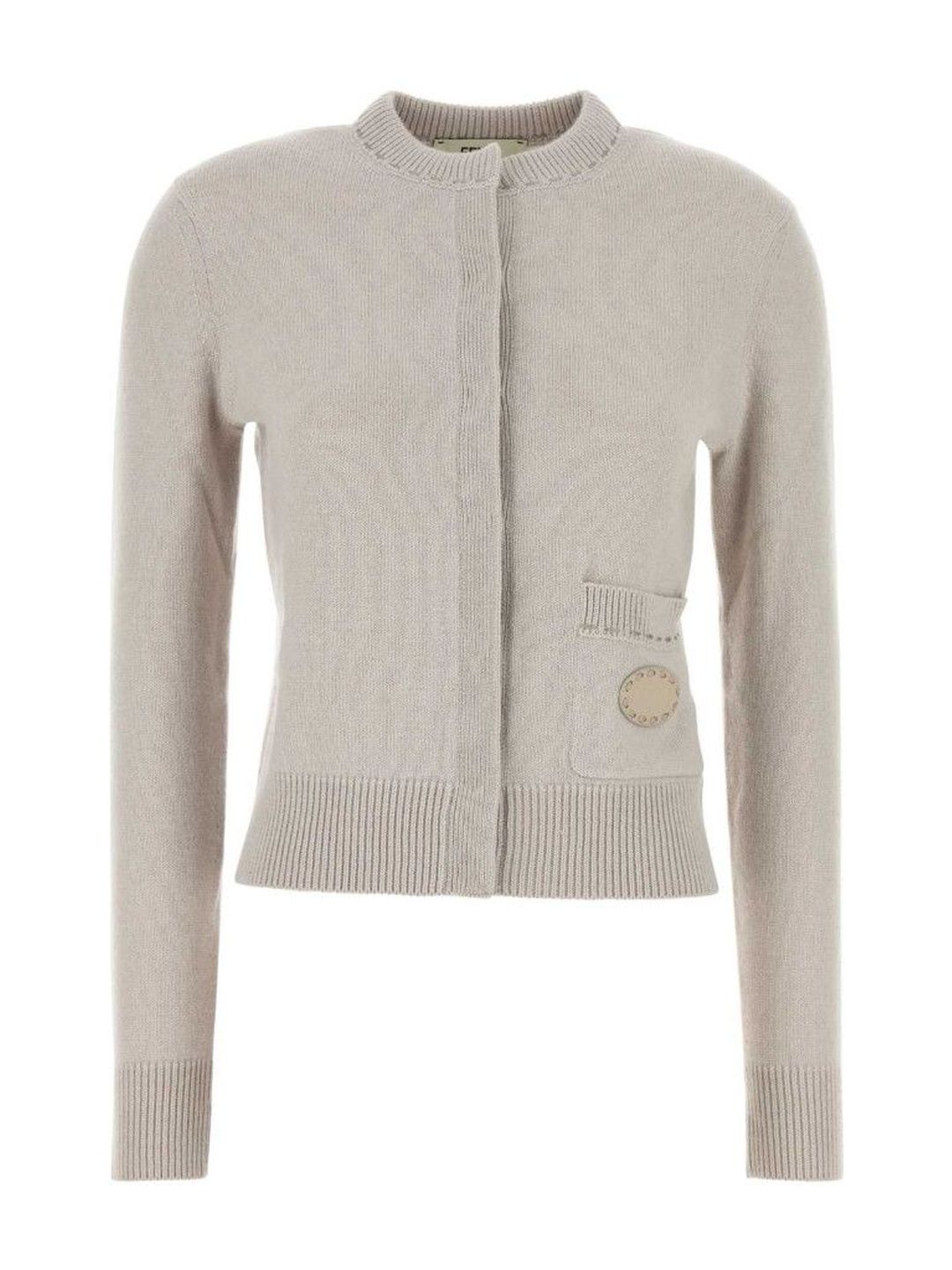 Fendi Light Grey Wool Cardigan-picture-52