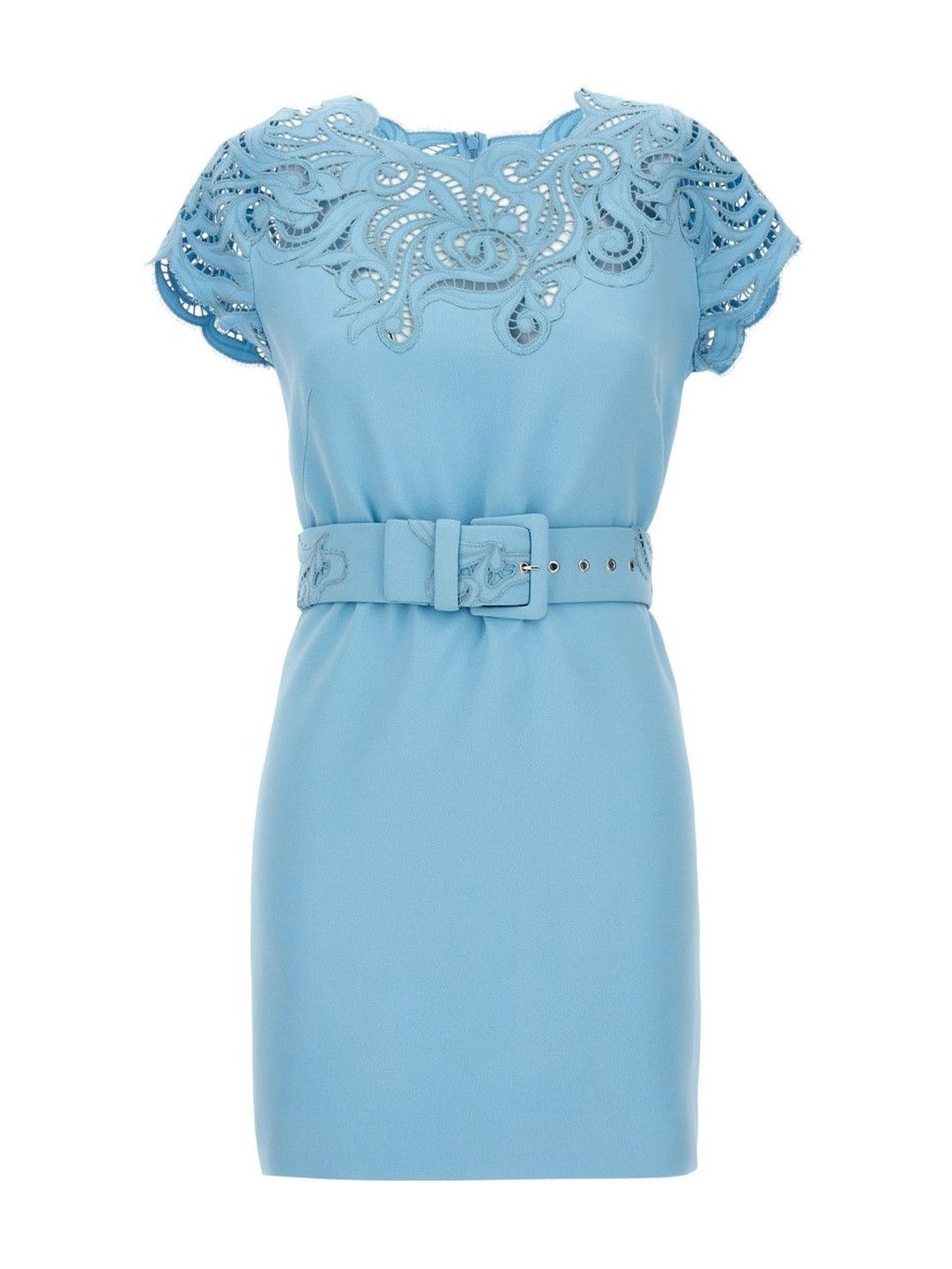 ermanno scervino light blue abito pizzo