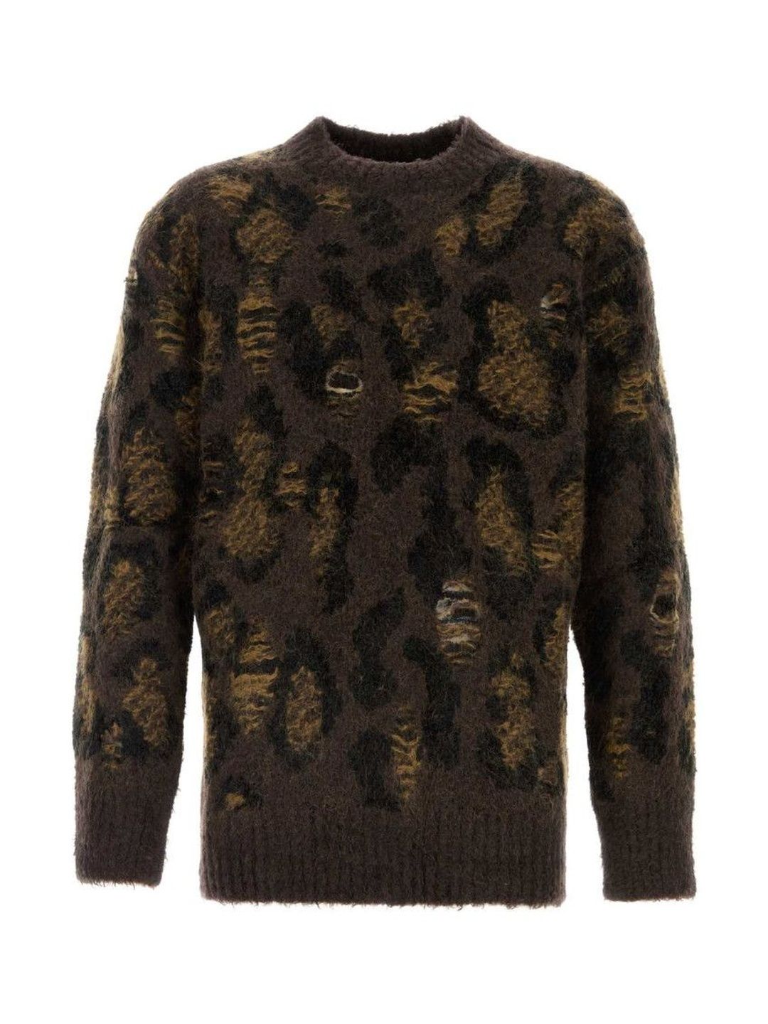 Junya Watanabe Brown Embroidered Wool Blend Sweater-picture-47