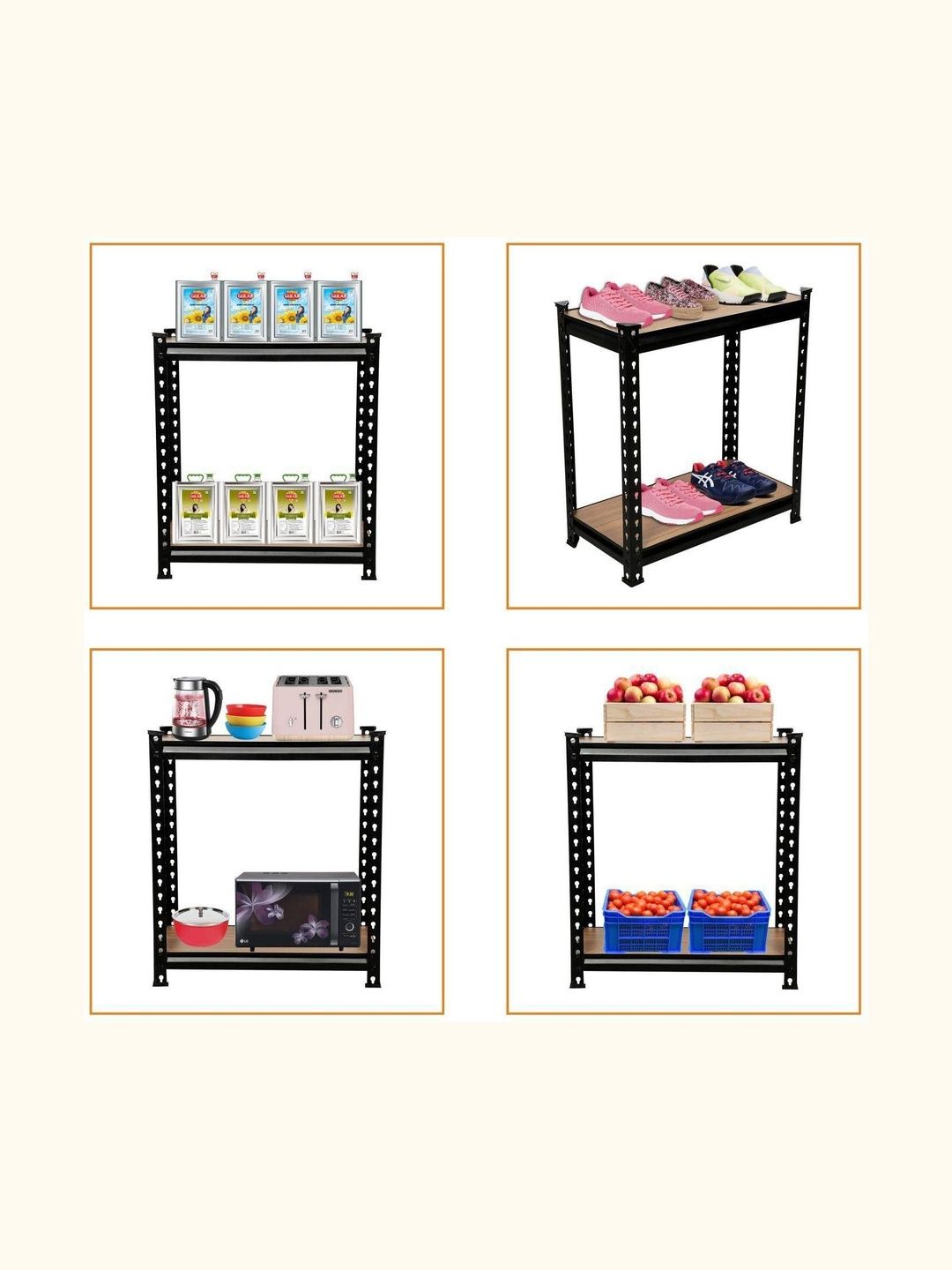 SmartSlide Black Set of 1 Super Strong Shelves Organisers-picture-45
