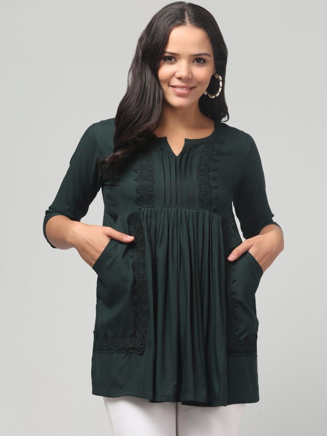 CROWN KING Embroidered Empire Kurti-picture-47
